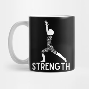 Strength Yoga Pose Mindful Meditation Mug